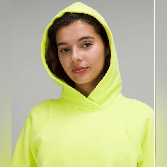 NWOt Lululemon Loungeful Cropped Hoodie Electric Lemon - Picture 3 of 8